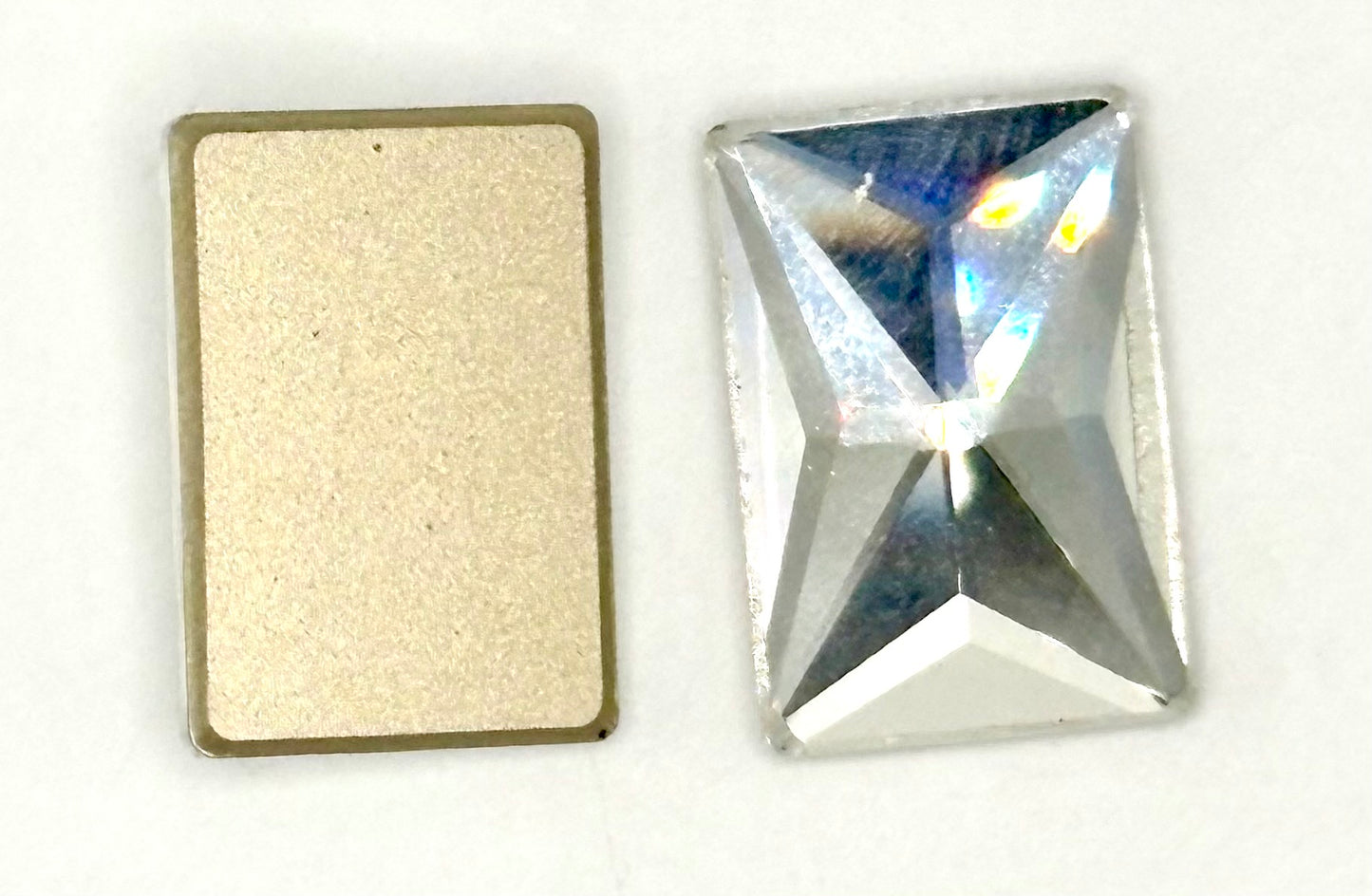 25x18mm - Rectangle Shape - Flat Back Stones - Clear - 1 piece