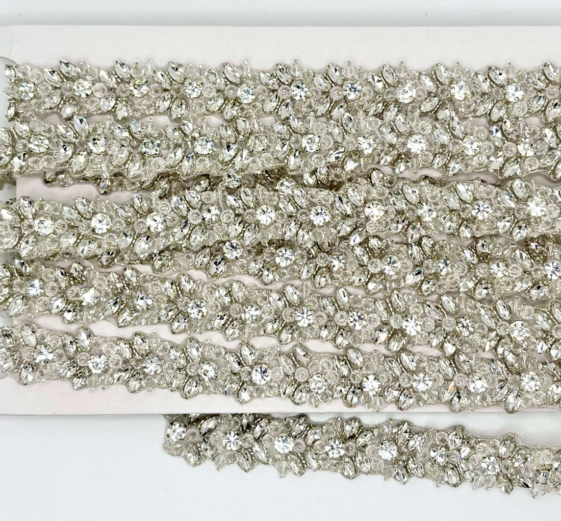Rhinestone trim by the yard for sewing and design projects