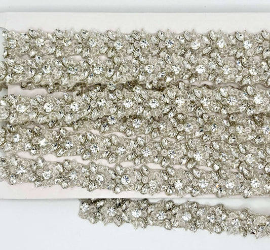 Rhinestone trim by the yard for sewing and design projects