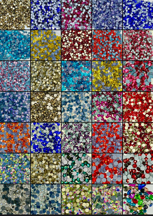 Crystal rhinestones and appliques for garment embellishment