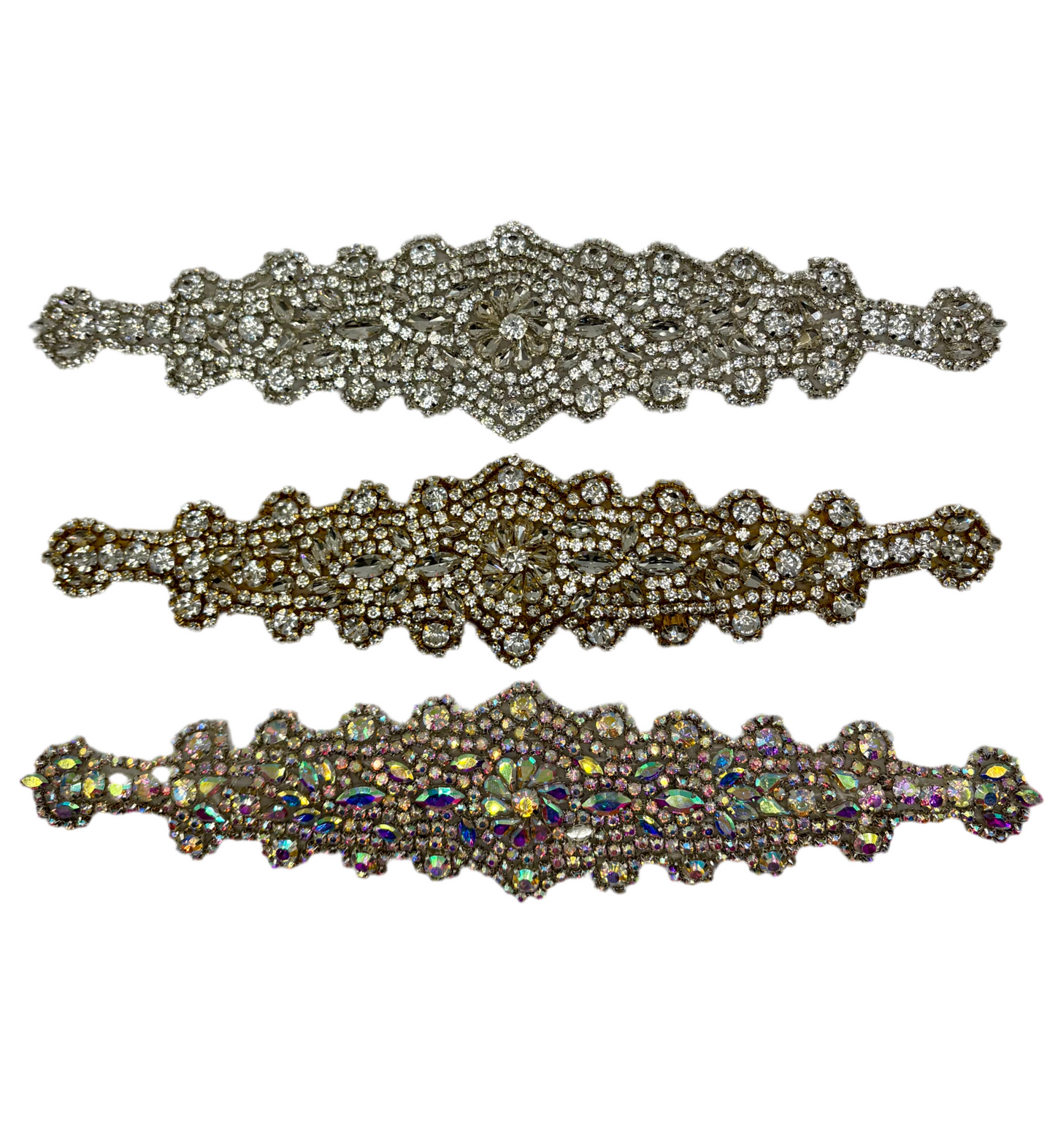 Handmade Rhinestone Bridal Belt, elegant and detailed design.