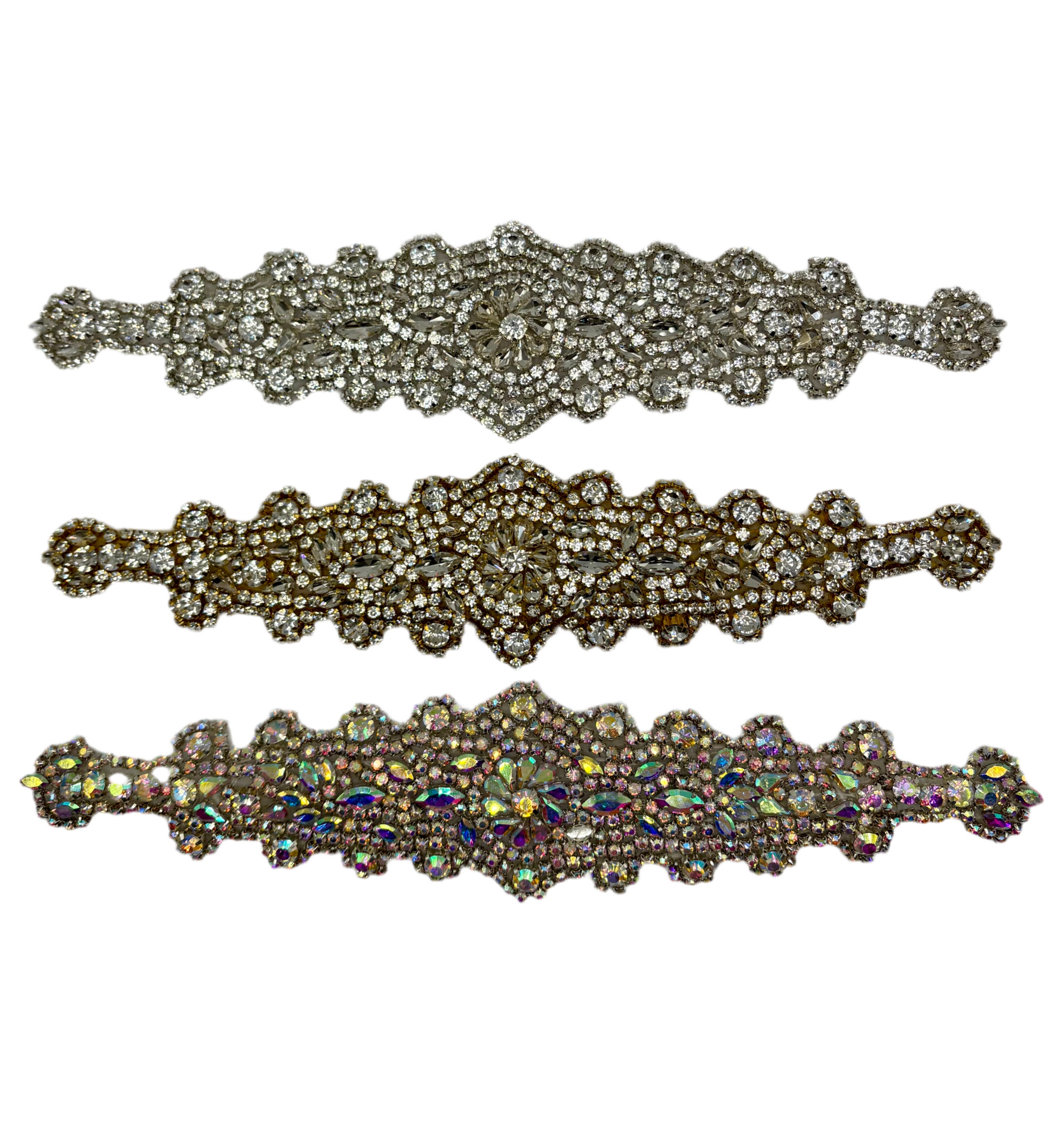 Handmade Rhinestone Bridal Belt, elegant and detailed design.