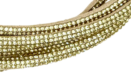 Rhinestone Cord - 6MM -  Sleek Half Round Design - Multiple Colors