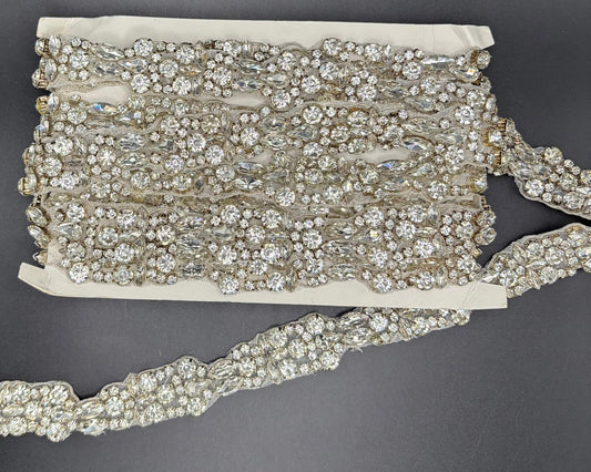 Madison's Yardage clear rhinestones trim.
