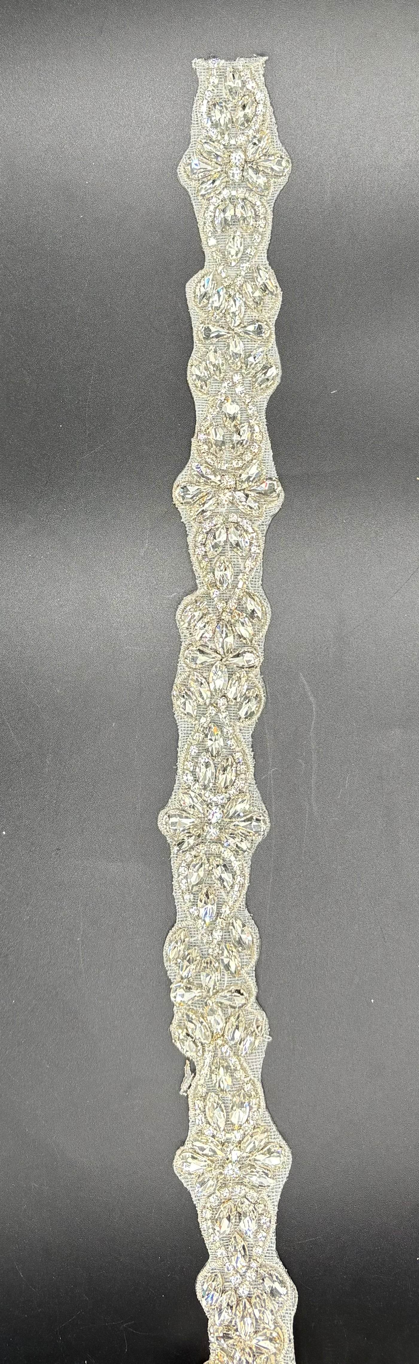 Emma's Yardage handmade rhinestone trim in various colors.
