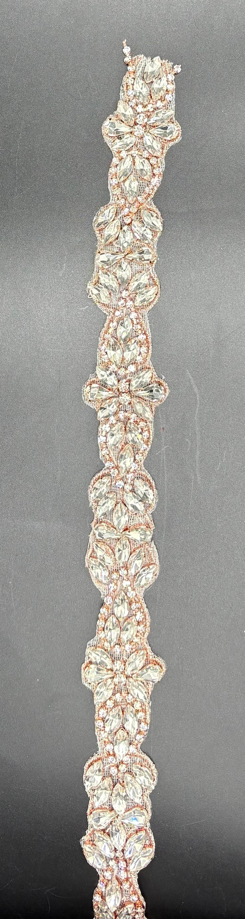 Emma's Yardage handmade rhinestone trim in assorted colors.