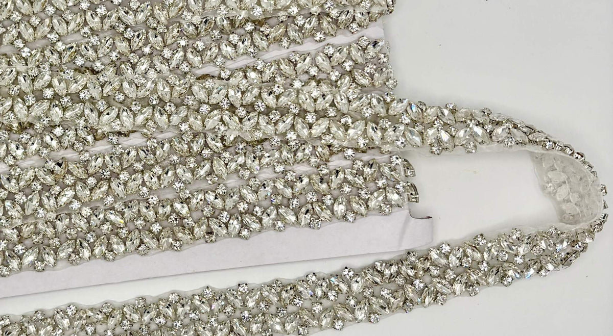 Clear Rhinestone Trims Rhinestone Trim – Handmade 7/8