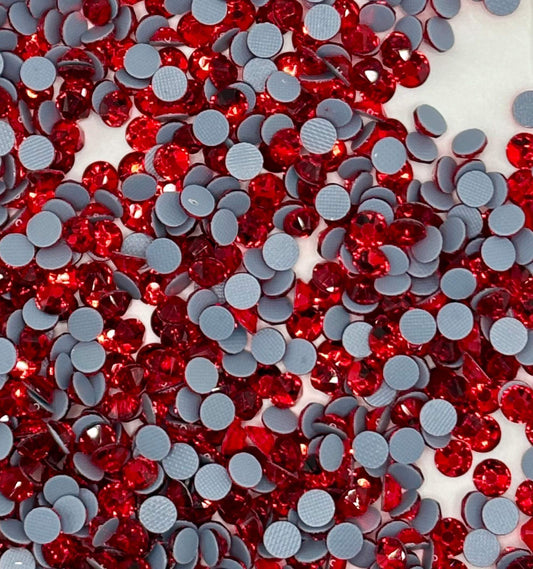 SS20 Flat Back Rhinestones, 144 pieces, red, 16 cut.