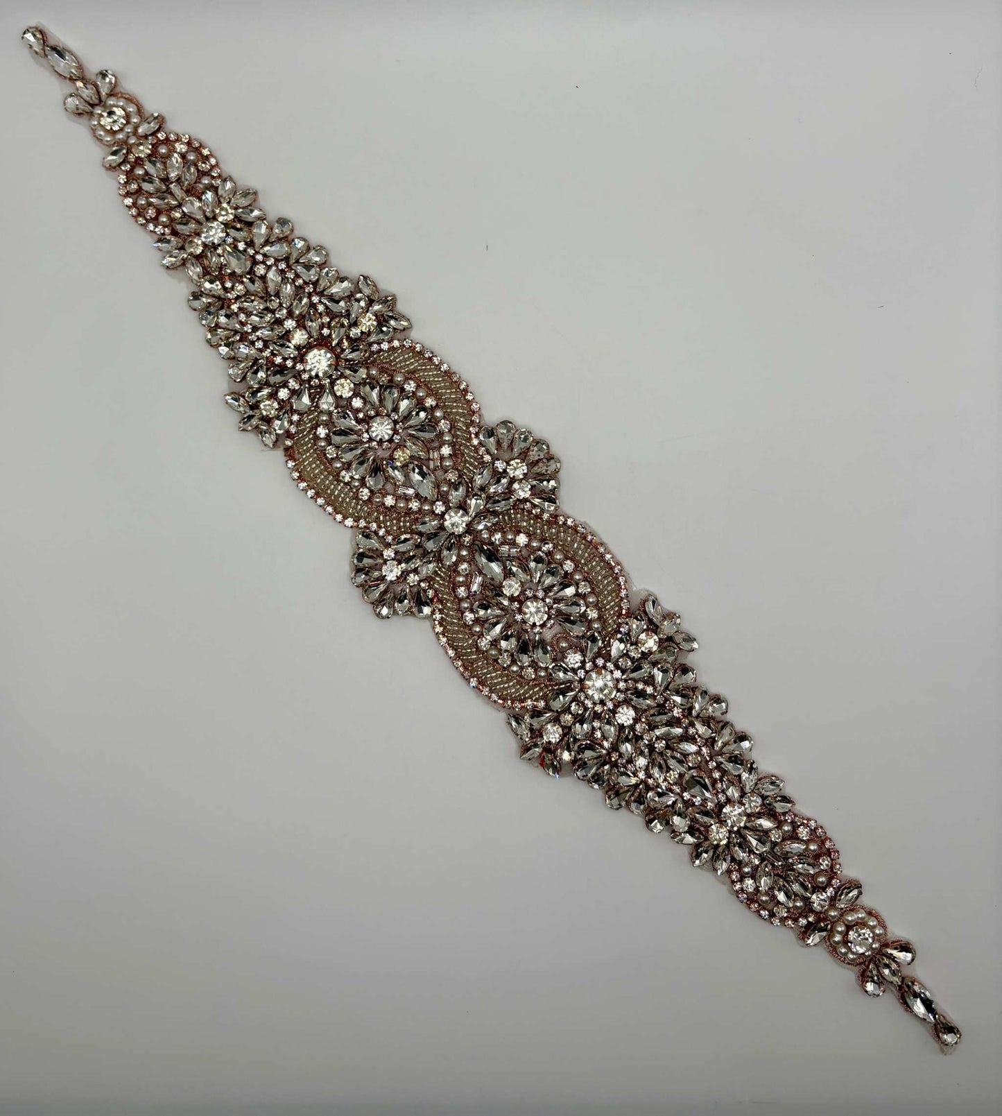 Regal Beauty Rhinestone Bridal Belt, handmade with intricate details.