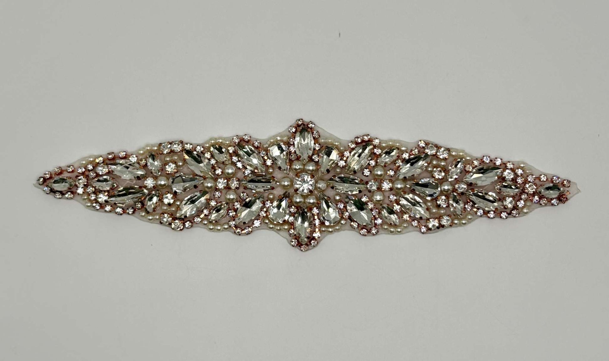 "Piper" Small Rhinestone Bridal Belt, handmade, approximately 8 inches in length.