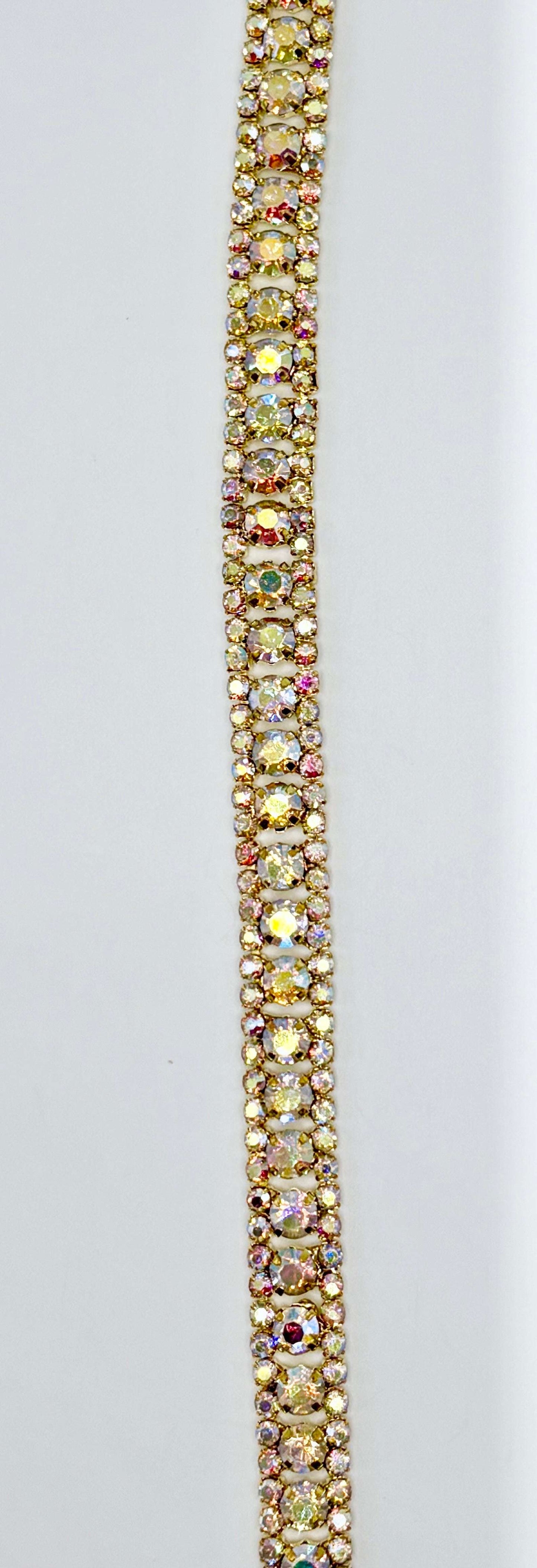 Vanessa Rhinestone Handmade Chain Back Yardage 1/4" Width