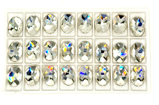 18x13mm oval flat back rhinestone
