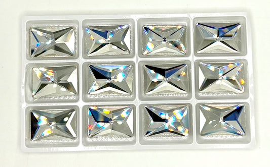 25x18mm - Rectangle Shape - Flat Back Stones - Clear - 1 piece