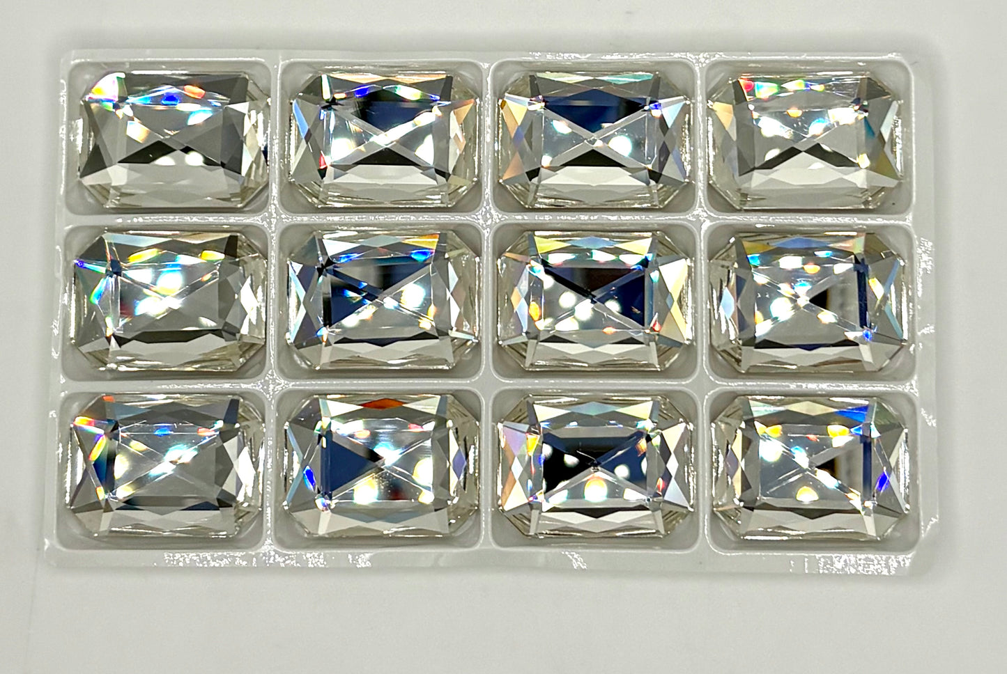28*20mm - Octagon Shape - Flat Back Stones - Clear - 1 piece